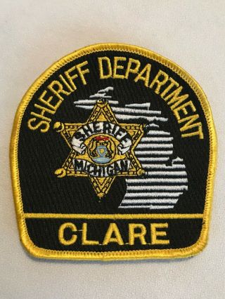 State Of Michigan Police Patch Sheriff Department Clare,  Nr