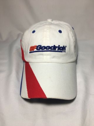 Vintage Bf Goodrich Embroidered White Red Blue Trucker Hat Cap Adjustable Guc