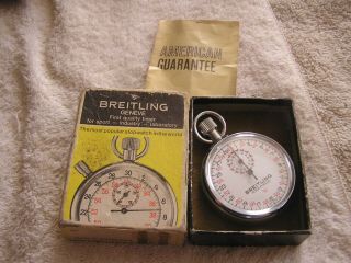 Vintage Breitling Wakmann 1/10 Pocket Timer Stop Watch Switzerland