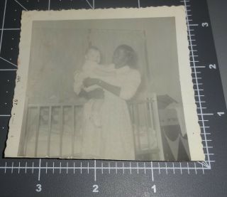 Black Nanny Maid W/ White Baby African American Lady The Help 1957 Vintage Photo