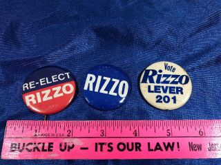 Vintage Campaign Buttons Pins Philadelphia Mayor Frank Rizzo (3)