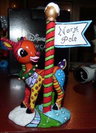 Rudolph The Red - Nosed Reindeer North Pole Romero Britto Figurine Enesco 4039611