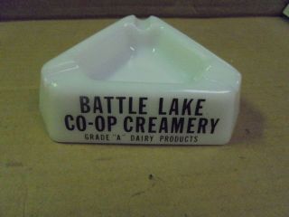 Vintage Battle Lake Co - Op Creamery Ashtray Minnesota Minn.  Mn