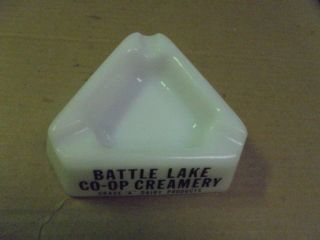 Vintage Battle Lake Co - Op Creamery Ashtray Minnesota Minn.  MN 2