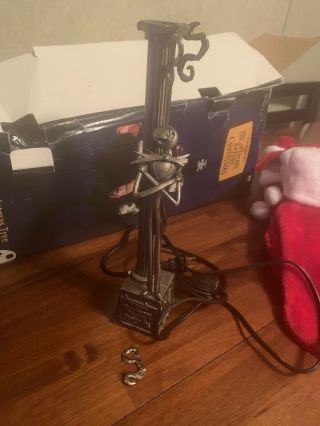 Nightmare Before Christmas Jack Pewter Desk Lamp 2003 And Tree.