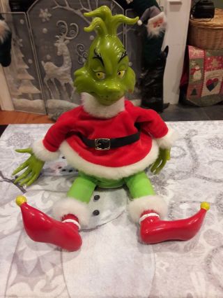 Gemmy Animated Singing Grinch " How The Grinch Stole Christmas " Only For Display.