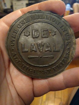 Vintage De Laval Advertising Metal Emblem Sign N44