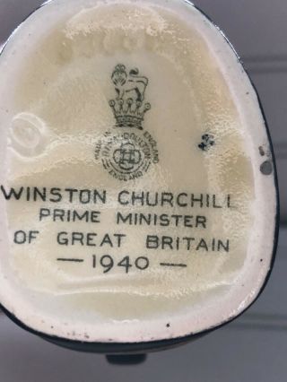 Rare Stamped Flawless Royal Doulton Art Porcelain Winston Churchill Mug Pitcher
