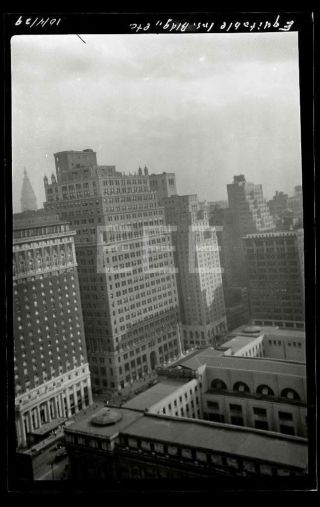1929 Insurance Building Manhattan Nyc York City Old Photo Negative 664b