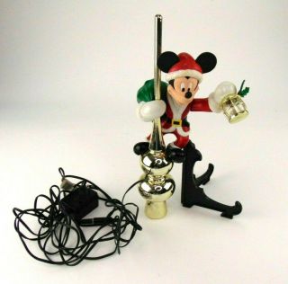 Mr Christmas MICKEY MOUSE TREE TOPPER Lighted Animated Turns & Waves Lantern 2