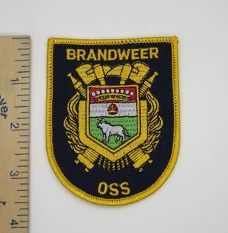 Oss Netherlands Brandwehr Patch Vintage Dutch Fire Department