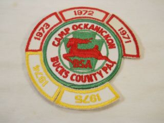 Camp Ockanickon Patch Older 1 Bucks County Council Pa 1971 To 1975
