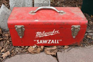 Vintage Milwaukee Sawzall With Metal Case