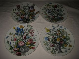 4 Andrea By Sadek Winterthur 8 - 1/4 " Plates 1996 John Bowles 1745 Flower Print