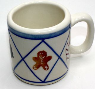 Hartstone Gingerbread Man Tree Pottery Sm Christmas Coffee Mug 2 3/4” Child