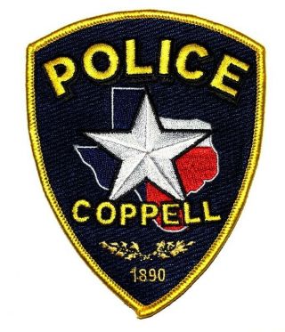 Coppell Texas Tx Sheriff Police Patch Lone Star State Shape Outline
