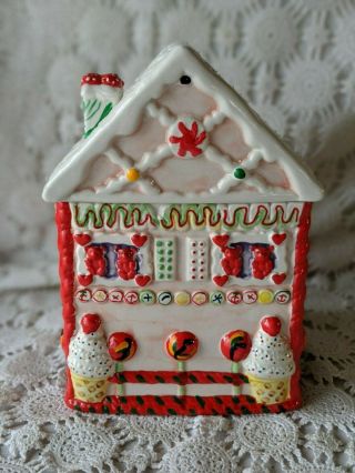 Ceramic Christmas Decorative Gingerbread House Christmas Cookie Jar 3