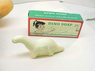 Vintage 60s Sinclair Oil Gas Service Station White Dino Dinosaur Soap