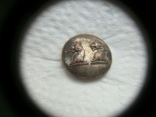 Antique,  Silver On Copper,  Strange Animals Livery Button: Firmins.  London.