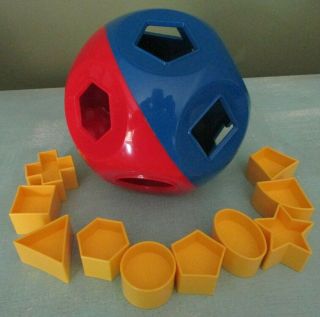 Tupperware Shape O Toy Ball Tuppertoys Sorter Complete 10 Shapes Learning