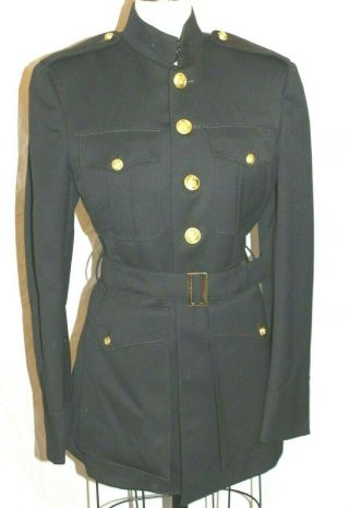 Usmc Marine Corps Officers Dress Blues Jacket Coat Size Vintage 1960 