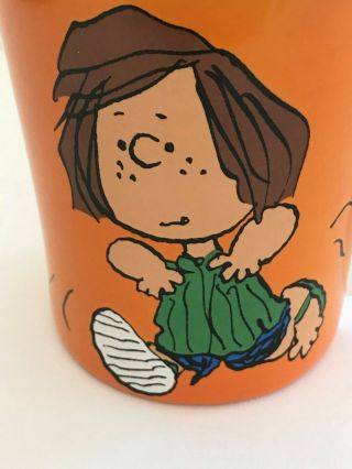 Peanuts Gibson Peppermint Patty Running Ceramic Mug Green Orange 2