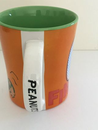 Peanuts Gibson Peppermint Patty Running Ceramic Mug Green Orange 3