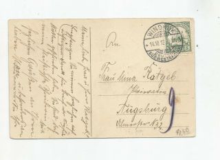 1912 German Southwest Africa Postcard W/scott 27