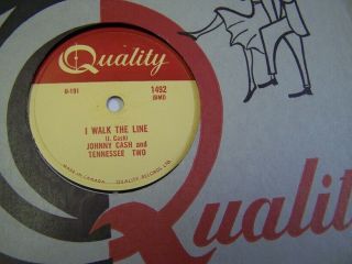 Johnny Cash 78rpm Quality 1492 " I Walk The Line & Get Rhythm " 1956 Vg,  -