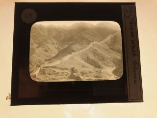 1913 Glass Magic Lantern Slide - China - The Great Wall - Wonderful Image