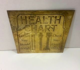 Mills Novelty Chicago Penny Coin Operated Scale Brass Health Marquee