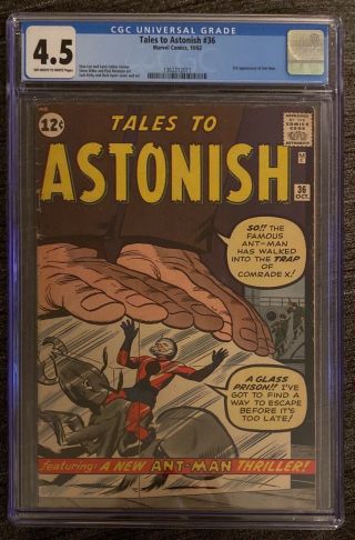 Tales To Astonish 36 Cgc 4.  5 Ant - Man 3rd Appearance
