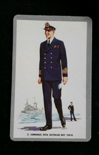 Playing Cards Swap.  1 X Golden Fleece Swap Card.  No.  27 Royal Australian Navy