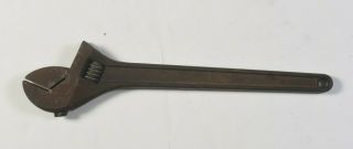 Vintage Crescent 18” Adjustable Wrench - Forged Crestoloy Steel Usa Very Good