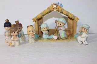 Retired Precious Moments Nativity Mini Set Resin Rare Adorably Sweet