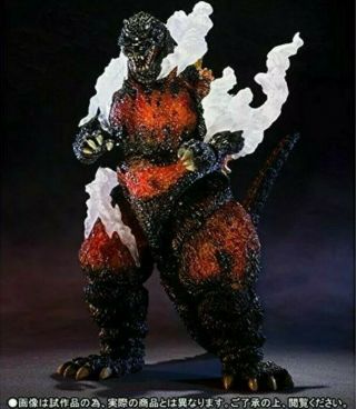 D899.  S.  H.  Monsterarts Godzilla 1995 Ultimate Burning Ver.  Figure By Bandai