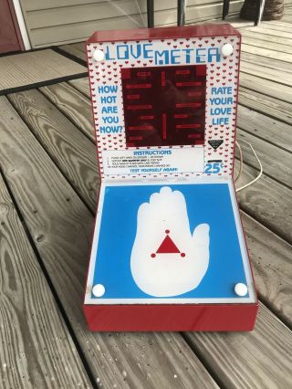 Vintage Coin Operated Table Top Bar Arcade Game Love Meter Not 2