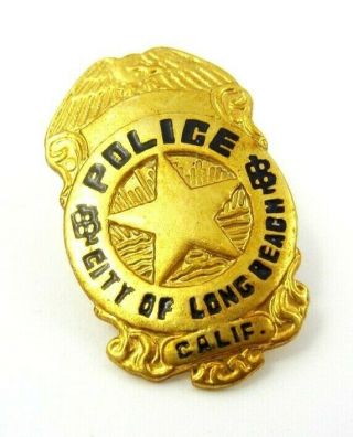 City Of Long Beach California Police Badge Pin Mini
