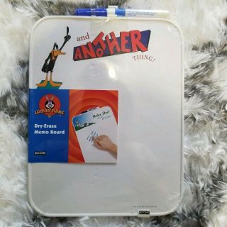 Vintage Looney Tune 1997 White Dry Erase Memo Board Daffy Duck W/pen