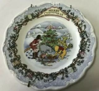 Royal Doulton Disney Winnie The Pooh Christmas Porcelain Plate Tigger Robin