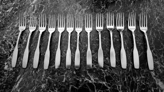 13 Dinner Forks Oneida Community Stainless Paul Revere Usa Made Vintage