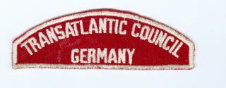 Old Red & White Council Shoulder Patch (rws) - Transatlantic Council/ Germany (sm