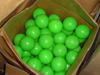 9 Neon Green Glow Plastic Skee Ball Balls Black - Light Balls