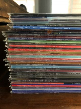Disney Twenty - Three D23 Magazines Volumes I - Xi Nearly Complete Set