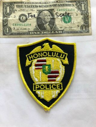 Honolulu Hawaii Police Patch Un - Sewn Great Shape