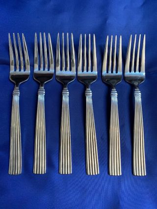 6 Reed & Barton Crescendo Ii 18/10 Stainless Salad Forks China