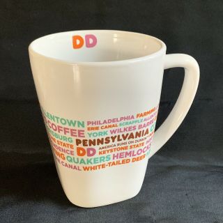 Dunkin Donuts Pennsylvania Destinations Coffee Mug Cup Ceramic PA State DD 2