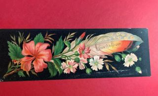 Antique Victorian Reward Of Merit “love The Giver“ Card.  8 1/2 X 2 3/4”.  (2)