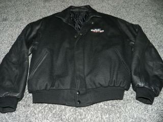 Vintage Wwf World Wrestling Federation York Wool Leather Lettermans Jacket L