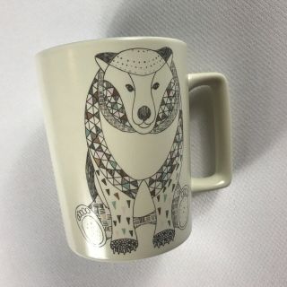 Starbucks Bear Coffee Mug Cup 12oz Limited Edition 2017 Geometric Drink Gift